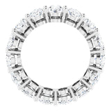 Platinum Oval Lab-Grown Diamond Shared-Prong Eternity Band – 6x4 mm Stones (5 1/5–5 9/10 CTW) - view 2