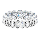 Platinum Oval Lab-Grown Diamond Shared-Prong Eternity Band – 5x3 mm Stones (3 1/3–5 1/2 CTW) - view 3