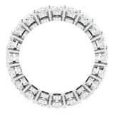 14K Gold Oval Natural Diamond Shared-Prong Eternity Band – 5x3 mm Stones (4 3/4–5 1/2 CTW) - White Gold - view 2