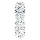 Platinum Oval Natural Diamond Shared-Prong Eternity Band – 6x4 mm Stones (5 1/5–5 9/10 CTW) - view 4