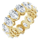 14K Gold Oval Lab-Grown Diamond Shared-Prong Eternity Band – 6x4 mm Stones (5 1/5–5 9/10 CTW) - Yellow Gold