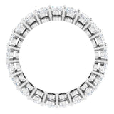 14K Gold Oval Lab-Grown Diamond Shared-Prong Eternity Band – 5x3 mm Stones (3 1/3–5 1/2 CTW) - White Gold - view 2