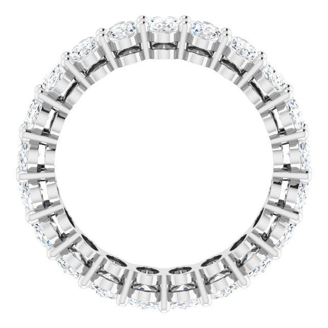 Platinum Oval Natural Diamond Shared-Prong Eternity Band – 5x3 mm Stones (4 3/4–5 1/2 CTW) - view 2