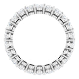 14K Gold Oval Lab-Grown Diamond Shared-Prong Eternity Band – 5x3 mm Stones (3 1/3–5 1/2 CTW) - White Gold - view 2