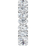 Platinum Oval Natural Diamond Shared-Prong Eternity Band – 5x3 mm Stones (4 3/4–5 1/2 CTW) - view 4