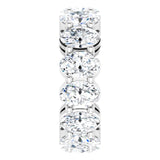 Platinum Oval Lab-Grown Diamond Shared-Prong Eternity Band – 6x4 mm Stones (5 1/5–5 9/10 CTW) - view 4