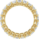 14K Gold Oval Natural Diamond Shared-Prong Eternity Band – 5x3 mm Stones (4 3/4–5 1/2 CTW) - Yellow Gold - view 2