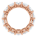 14K Gold Oval Lab-Grown Diamond Shared-Prong Eternity Band – 6x4 mm Stones (5 1/5–5 9/10 CTW) - Rose Gold - view 2
