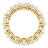14K Gold Oval Lab-Grown Diamond Shared-Prong Eternity Band – 6x4 mm Stones (5 1/5–5 9/10 CTW) - Yellow Gold - view 2