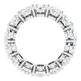 Platinum Oval Lab-Grown Diamond Shared-Prong Eternity Band – 6x4 mm Stones (5 1/5–5 9/10 CTW) - view 2