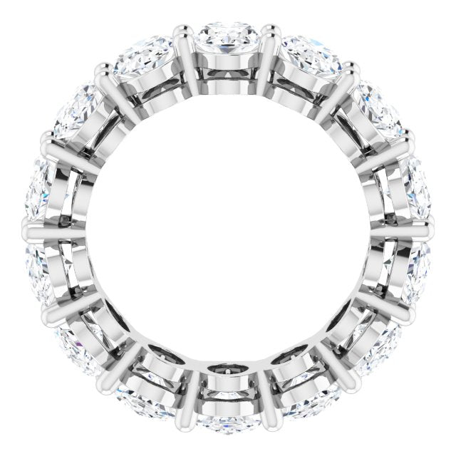 Platinum Oval Lab-Grown Diamond Shared-Prong Eternity Band – 6x4 mm Stones (5 1/5–5 9/10 CTW) - view 2