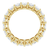14K Gold Oval Natural Diamond Shared-Prong Eternity Band – 5x3 mm Stones (4 3/4–5 1/2 CTW) - Yellow Gold - view 2
