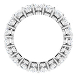 14K Gold Oval Lab-Grown Diamond Shared-Prong Eternity Band – 5x3 mm Stones (3 1/3–5 1/2 CTW) - White Gold - view 2