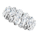 Platinum Oval Lab-Grown Diamond Shared-Prong Eternity Band – 6x4 mm Stones (5 1/5–5 9/10 CTW) - view 5