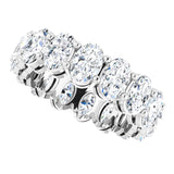 14K Gold Oval Lab-Grown Diamond Shared-Prong Eternity Band – 6x4 mm Stones (5 1/5–5 9/10 CTW) - White Gold - view 5
