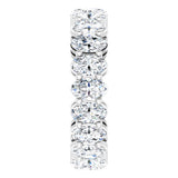 Platinum Oval Natural Diamond Shared-Prong Eternity Band – 5x3 mm Stones (4 3/4–5 1/2 CTW) - view 4