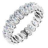 Platinum Oval Lab-Grown Diamond Shared-Prong Eternity Band – 5x3 mm Stones (3 1/3–5 1/2 CTW)