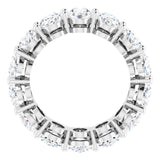 14K Gold Oval Lab-Grown Diamond Shared-Prong Eternity Band – 6x4 mm Stones (5 1/5–5 9/10 CTW) - White Gold - view 2