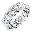 Platinum Oval Lab-Grown Diamond Shared-Prong Eternity Band – 6x4 mm Stones (5 1/5–5 9/10 CTW)