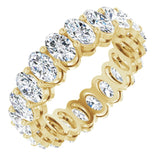 14K Gold Oval Lab-Grown Diamond Shared-Prong Eternity Band – 5x3 mm Stones (3 1/3–5 1/2 CTW) - Yellow Gold