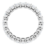 Platinum Oval Natural Diamond Shared-Prong Eternity Band – 5x3 mm Stones (4 3/4–5 1/2 CTW) - view 2