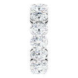 14K Gold Oval Lab-Grown Diamond Shared-Prong Eternity Band – 6x4 mm Stones (5 1/5–5 9/10 CTW) - White Gold - view 4