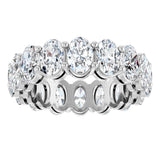 Platinum Oval Lab-Grown Diamond Shared-Prong Eternity Band – 6x4 mm Stones (5 1/5–5 9/10 CTW) - view 3