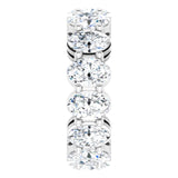 Platinum Oval Natural Diamond Shared-Prong Eternity Band – 5x3 mm Stones (4 3/4–5 1/2 CTW) - view 4