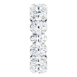Platinum Oval Lab-Grown Diamond Shared-Prong Eternity Band – 6x4 mm Stones (5 1/5–5 9/10 CTW) - view 4