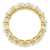14K Gold Oval Lab-Grown Diamond Shared-Prong Eternity Band – 6x4 mm Stones (5 1/5–5 9/10 CTW) - Yellow Gold - view 2