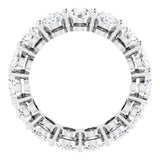 Platinum Oval Lab-Grown Diamond Shared-Prong Eternity Band – 6x4 mm Stones (5 1/5–5 9/10 CTW) - view 2