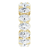 14K Gold Oval Lab-Grown Diamond Shared-Prong Eternity Band – 6x4 mm Stones (5 1/5–5 9/10 CTW) - Yellow Gold - view 4