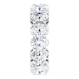 Platinum Oval Lab-Grown Diamond Shared-Prong Eternity Band – 6x4 mm Stones (5 1/5–5 9/10 CTW) - view 4