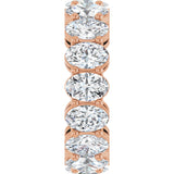 14K Gold Oval Lab-Grown Diamond Shared-Prong Eternity Band – 6x4 mm Stones (5 1/5–5 9/10 CTW) - Rose Gold - view 4