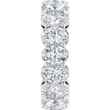 14K Gold Oval Lab-Grown Diamond Shared-Prong Eternity Band – 6x4 mm Stones (5 1/5–5 9/10 CTW) - White Gold - view 4