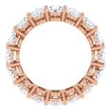 14K Gold Oval Lab-Grown Diamond Shared-Prong Eternity Band – 6x4 mm Stones (5 1/5–5 9/10 CTW) - Rose Gold - view 2