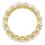 14K Gold Oval Lab-Grown Diamond Shared-Prong Eternity Band – 6x4 mm Stones (5 1/5–5 9/10 CTW) - Yellow Gold - view 2