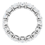 Platinum Oval Lab-Grown Diamond Shared-Prong Eternity Band – 6x4 mm Stones (5 1/5–5 9/10 CTW) - view 2