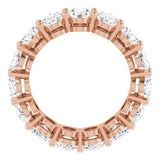 14K Gold Oval Lab-Grown Diamond Shared-Prong Eternity Band – 6x4 mm Stones (5 1/5–5 9/10 CTW) - Rose Gold - view 2