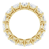 14K Gold Oval Lab-Grown Diamond Shared-Prong Eternity Band – 6x4 mm Stones (5 1/5–5 9/10 CTW) - Yellow Gold - view 2