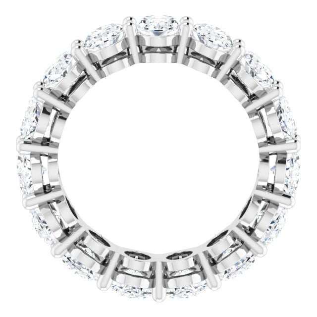 14K Gold Oval Lab-Grown Diamond Shared-Prong Eternity Band – 6x4 mm Stones (5 1/5–5 9/10 CTW) - White Gold - view 2