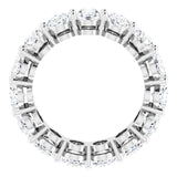 Platinum Oval Lab-Grown Diamond Shared-Prong Eternity Band – 6x4 mm Stones (5 1/5–5 9/10 CTW) - view 2
