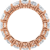 14K Gold Oval Lab-Grown Diamond Shared-Prong Eternity Band – 6x4 mm Stones (5 1/5–5 9/10 CTW) - Rose Gold - view 2
