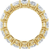 14K Gold Oval Lab-Grown Diamond Shared-Prong Eternity Band – 6x4 mm Stones (5 1/5–5 9/10 CTW) - Yellow Gold - view 2