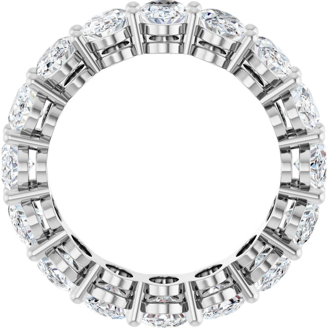 Platinum Oval Lab-Grown Diamond Shared-Prong Eternity Band – 6x4 mm Stones (5 1/5–5 9/10 CTW) - view 2