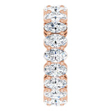 14K Gold Oval Lab-Grown Diamond Shared-Prong Eternity Band – 5x3 mm Stones (3 1/3–5 1/2 CTW) - Rose Gold - view 4