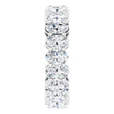 14K Gold Oval Lab-Grown Diamond Shared-Prong Eternity Band – 5x3 mm Stones (3 1/3–5 1/2 CTW) - White Gold - view 4