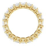 14K Gold Oval Lab-Grown Diamond Shared-Prong Eternity Band – 5x3 mm Stones (3 1/3–5 1/2 CTW) - Yellow Gold - view 2
