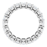 Platinum Oval Natural Diamond Shared-Prong Eternity Band – 5x3 mm Stones (4 3/4–5 1/2 CTW) - view 2