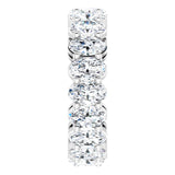 Platinum Oval Natural Diamond Shared-Prong Eternity Band – 5x3 mm Stones (4 3/4–5 1/2 CTW) - view 4